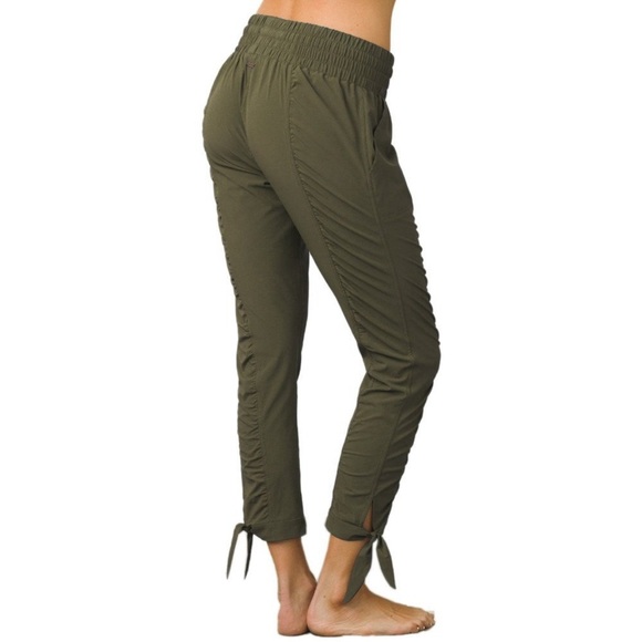 [L]PrAna Green Bindu Pant Jogger Sweatpants with Elastic Waistband - Picture 3 of 13